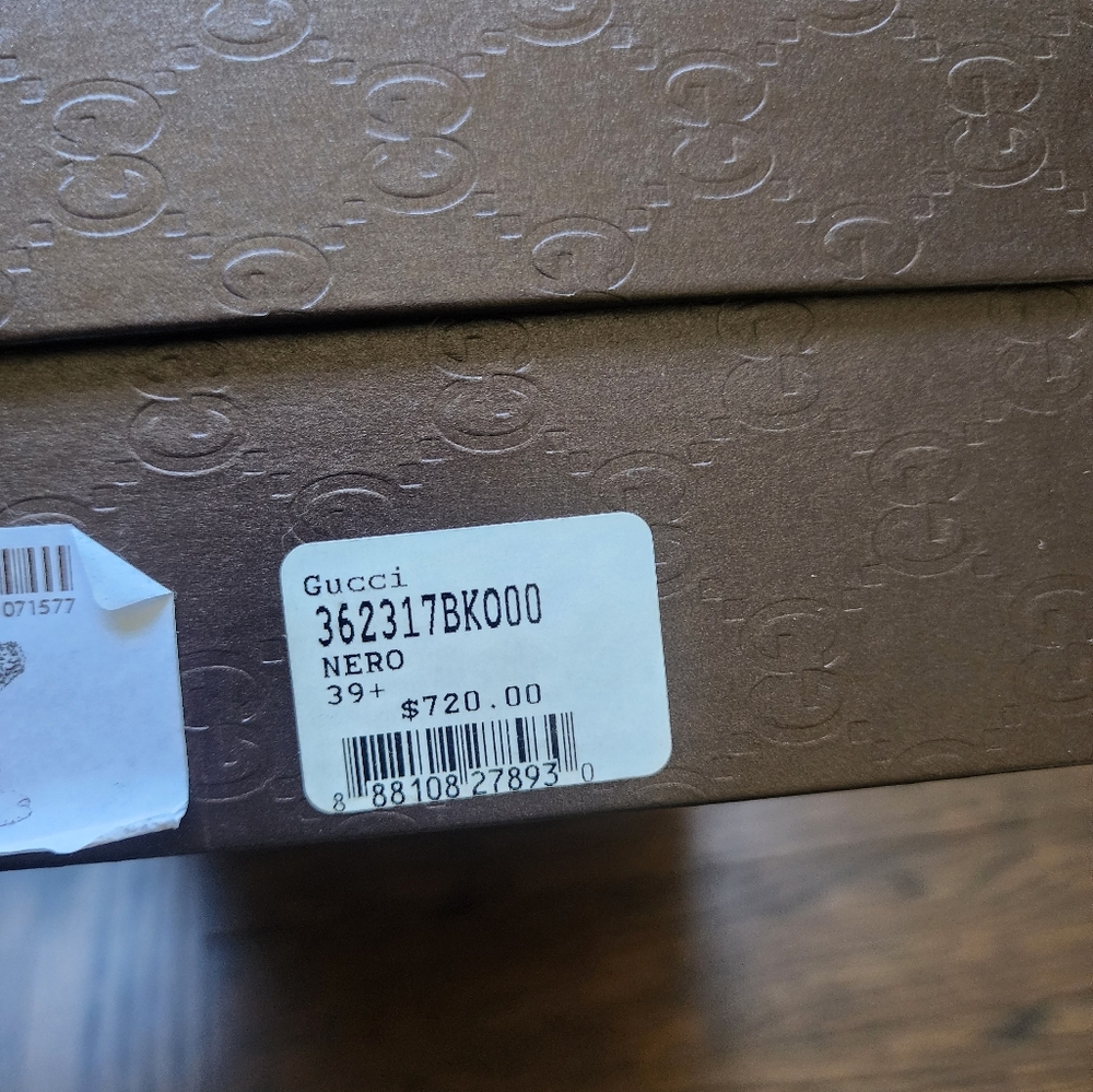Brand New Gucci Women High Heel Nappa Charlotte Sandals GG Interlocking 9.5 - Picture 10 of 13